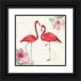 thumbnail image 1 of Sussman, Harriet 26x26 Black Ornate Wood Framed with Double Matting Museum Art Print Titled - Tropical Fun Bird IV with Gold, 1 of 4