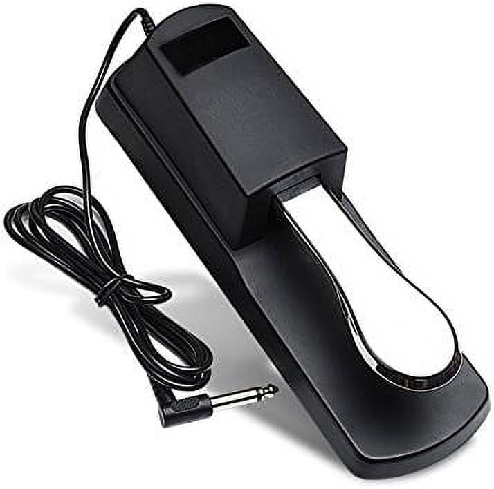 Sustain Keyboard Pedal With Polarity Switch For Krog PA-1X PA-2X PA-3X PA-4X PA-50 PA-50SD PA-300 PA-500 PA-588 PA-600 PA600QT PA-700 PA-800 PA-900(Compatible With 61-keys, 76-keys), Silver