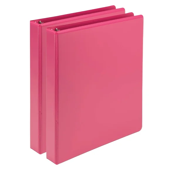 Sustainable 1 Inch Berry Pink 3 Ring Binder Eco Friendly Organization Solution