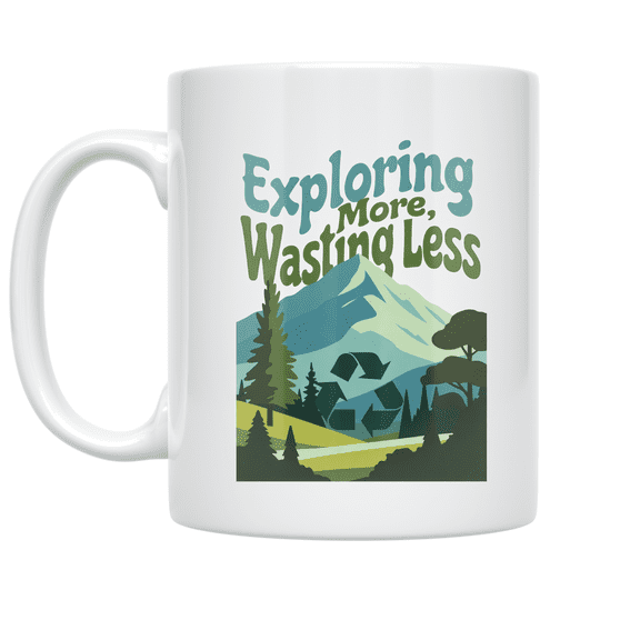 Sustainable Adventure Theme - Eco-Conscious Explorer - 11 oz Ceramic Coffee Mug