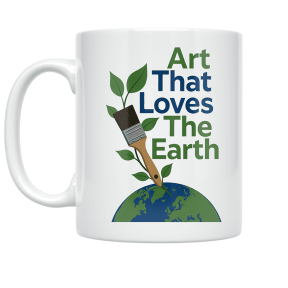 Sustainable Art Designs - Eco-Conscious Enthusiast - 11 oz Ceramic Coffee Mug
