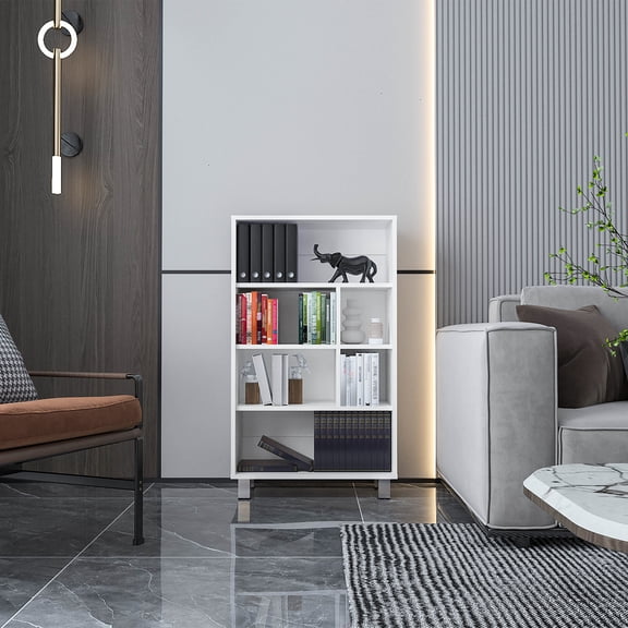 Sustainable Bookcase & Six Shelves - Perfect for Home Organization