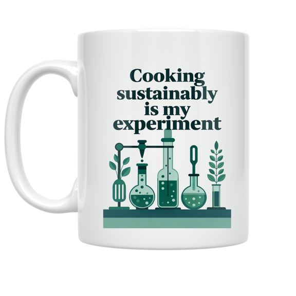 Sustainable Cooking Experiment Design - Eco-Conscious Chef - 11 oz Ceramic Coffee Mug