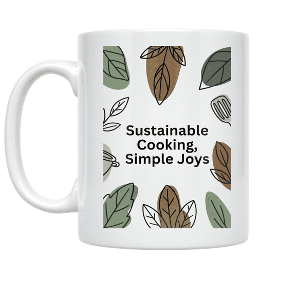 Sustainable Cooking Simple Joys - Eco-Friendly Enthusiast - 11 oz Ceramic Coffee Mug
