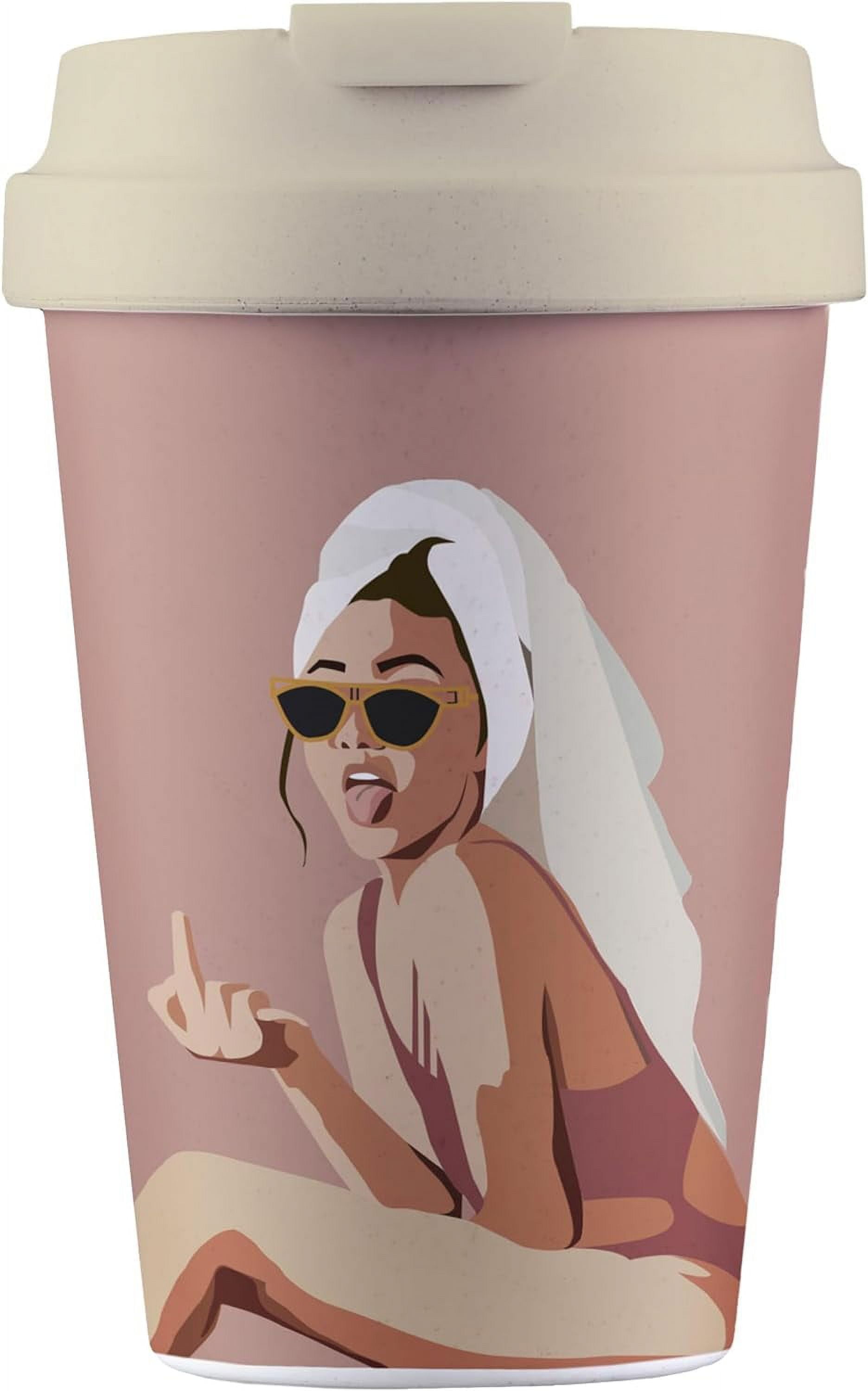 Sustainable Deluxe Cup Reusable Coffee Mug with Resealable Lid Cute