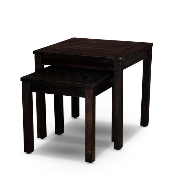 Sustainable FSC Eucalyptus / Outdoor Entertaining / Extra Table Space with 2-Piece Nesting Set