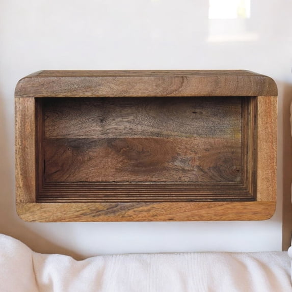 Sustainable Handcrafted Bedside - Bedroom Setup with Green Appeal
