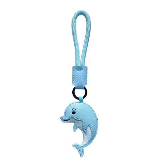 Sustainable Leather Dolphin Keychain with Multiple Options Keyrings Charm Ideal for Individual Styles Enhancement