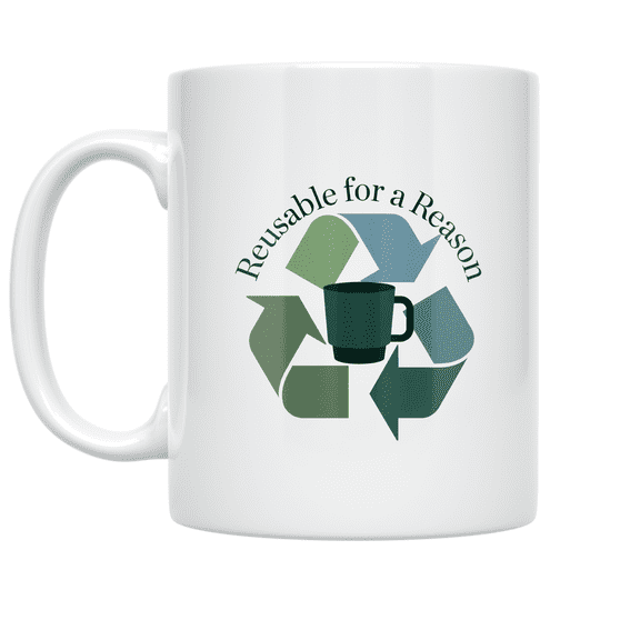 Sustainable Living Design - Eco-Conscious Enthusiast - 11 oz Ceramic Coffee Mug