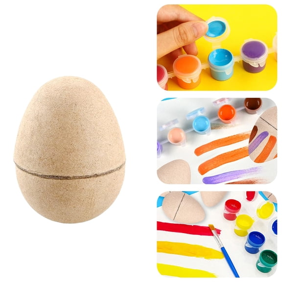 Sustainable Paper Pulp Easter Eggs for DIY Painting Biodegradable Festive Decorations for Egg Hunts and Celebration Table Centerpiece Ornaments