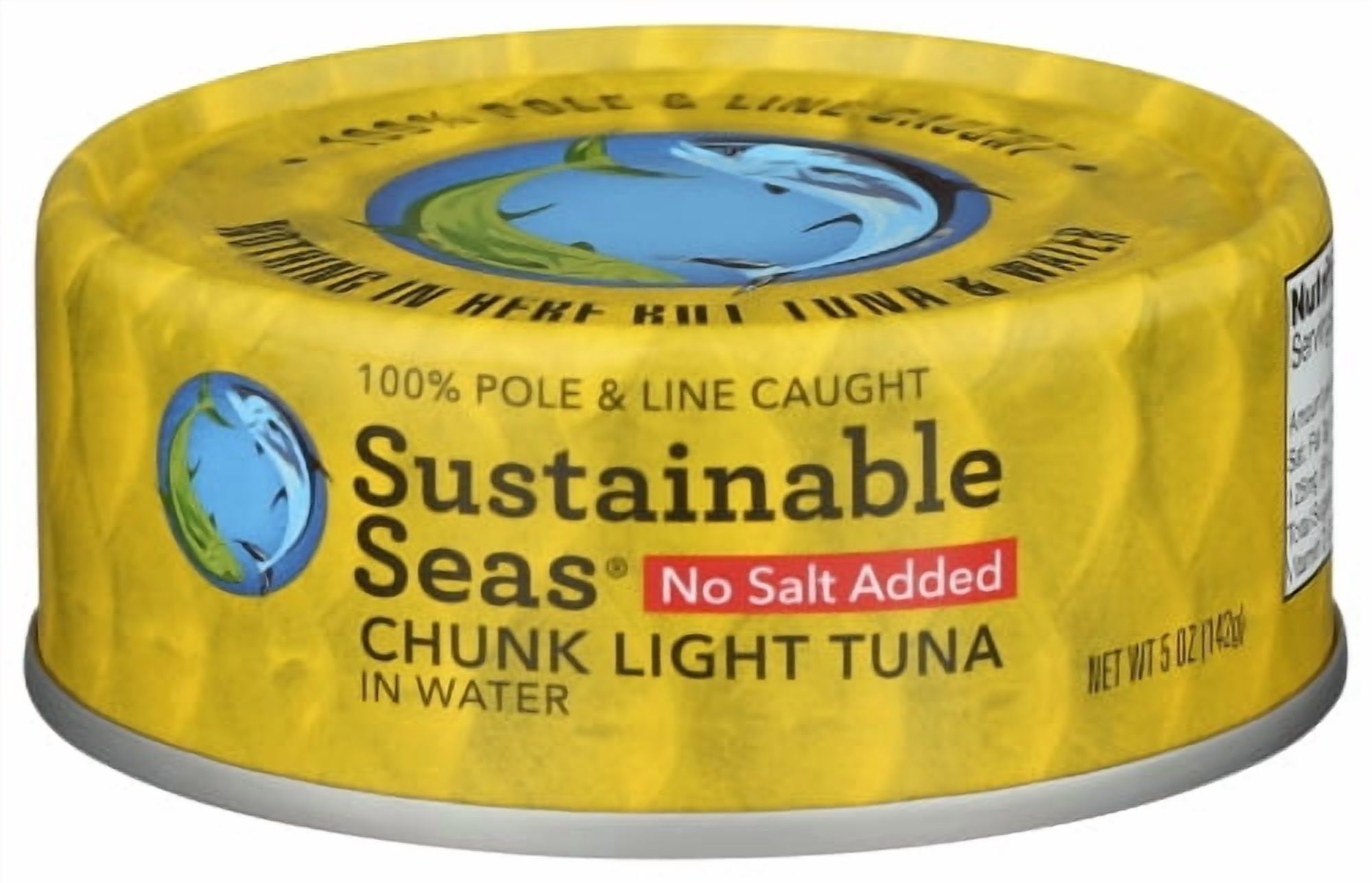 Sustainable Seas Tuna Light Chunk in Water No Salt 5 oz (Pack of 12)