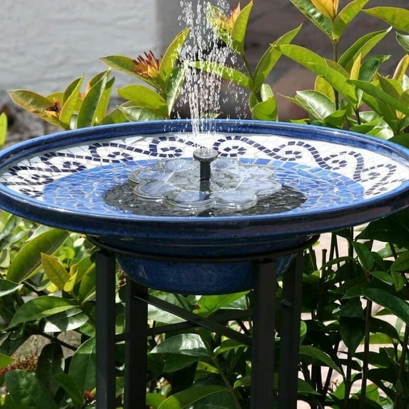 Sustainable Solar Water Fountain, Boasting Upgraded Solar Panel System, 6 Interchangeable Nozzles, Free-standing or Floating Design, Adorns Bird Bath Garden Pond Pool Outdoor