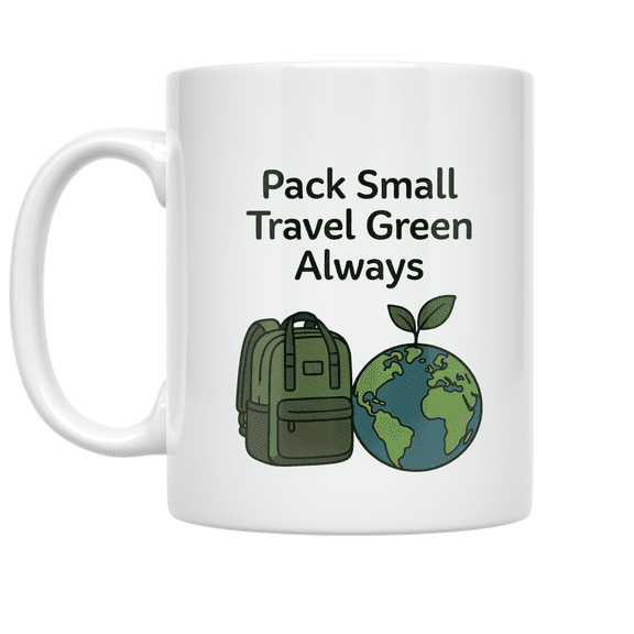 Sustainable Travel Design - Eco-Conscious Explorer - 11 oz Ceramic Coffee Mug