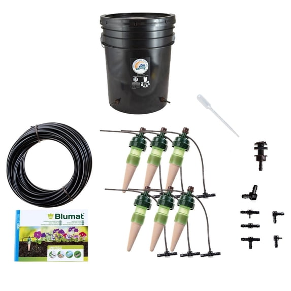 Sustainable Village Blumat Drip System - 6 Pack Small Kit with Reservoir