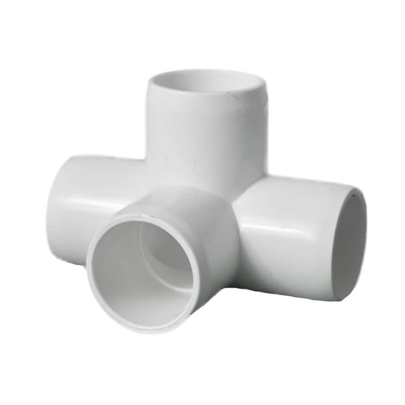 Sustainable Village - PVC Pipe Fittings for Building Furniture and Cool Structures | (3/4 Inch, 4-Way Elbow, 8)