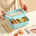 thumbnail image 1 of Sustainable Wheat Straw Lunch Box - Eco Friendly Meal Prep Container With Leak Proof Compartments And Microwave Safe Design For Office Nutrition And Campus Lunches With Reusable Material, 1 of 6