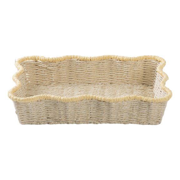 Sustainable Woven Paper Flower Basket Lightweight Breathable Storage Solution For Dried Flower Or Accessories Organizing