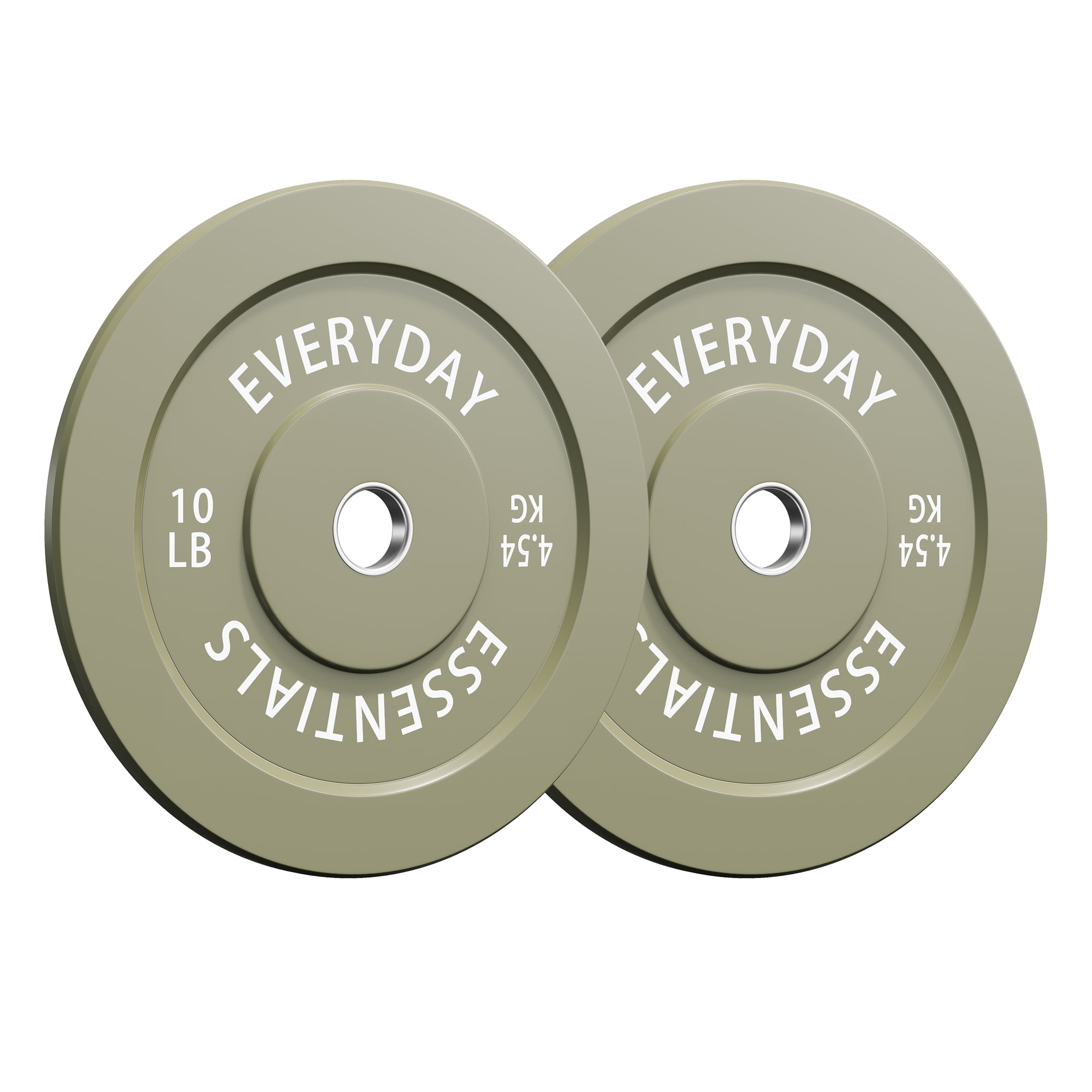 Sustainova 10 LB Olympic Bumper Plate Pair, Durable Rubber Weight Plates with 2-Inch Steel Insert, Low-Rebound Design for Home Gym and Strength Training