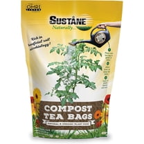 Sustane Compost Tea Bags – Organic Fertilizer for Flowers, Veggies And Trees - 12 Count Per Bag