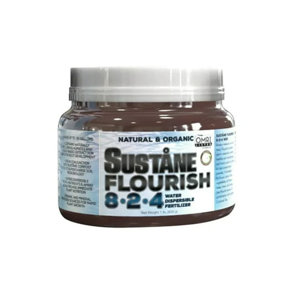 Sustane Flourish Organic 8-2-4 WDF Fertilizer – Complete Nutrition for Hydroponics & Fertigation