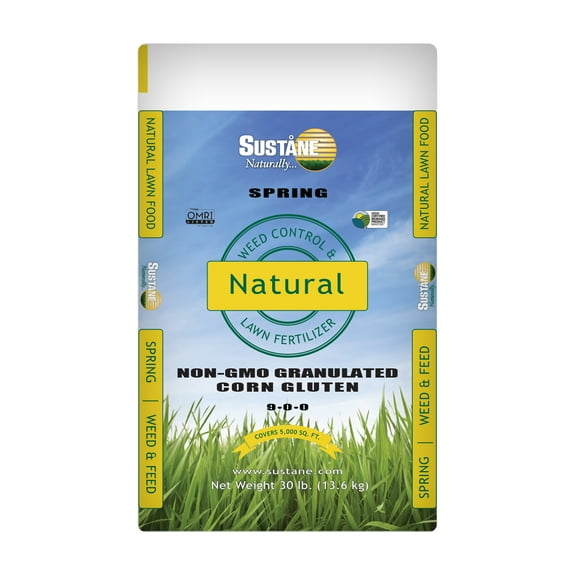 Sustane (#SNF80601131) Natural Weed & Feed Fertilizer (Early Spring), 9-0-0 30#