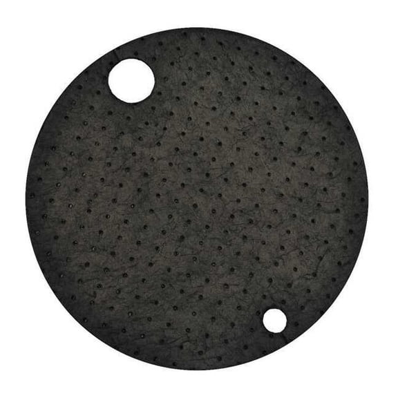 Sorbent Pad, 11 gal, 22 in Dia., Universal, Black, 25 PK
