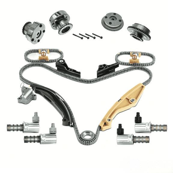 Susucar 3.5L Timing Chain Kit with 4 VVT Cam Phasers & 4 Solenoids for 2011-2017 Ford F-150 Lincoln Taurus Transit EcoBoost V6
