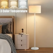 Susuzi 60 inch White Floor Lamp for Bedroom Living Room, Traditional Dimmable Standing Lamps - Bulb Included