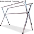 thumbnail image 1 of SUSUZI 79" Foldable Clothes Drying Rack, Space Saving Laundry Drying Rack Stainless Steel with 20 Windproof Hooks, 200LBS Capacity Garment Rack for Indoor Outdoor Use, 1 of 9