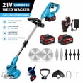thumbnail image 1 of SUSUZI 21V Cordless String Trimmer, Extendable Weed Wacker,Battery Power Weed Eater Brush Cutter  3 Blades for Lawn Garden Care, 1 of 14