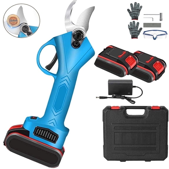 SUSUZI Electric Pruning Shears, 1.4" Cutting Diameter Electric Pruner with 2 Rechargeable Batteries, Cordless Pruning Shears for Gardening, Tree Branch Cutter