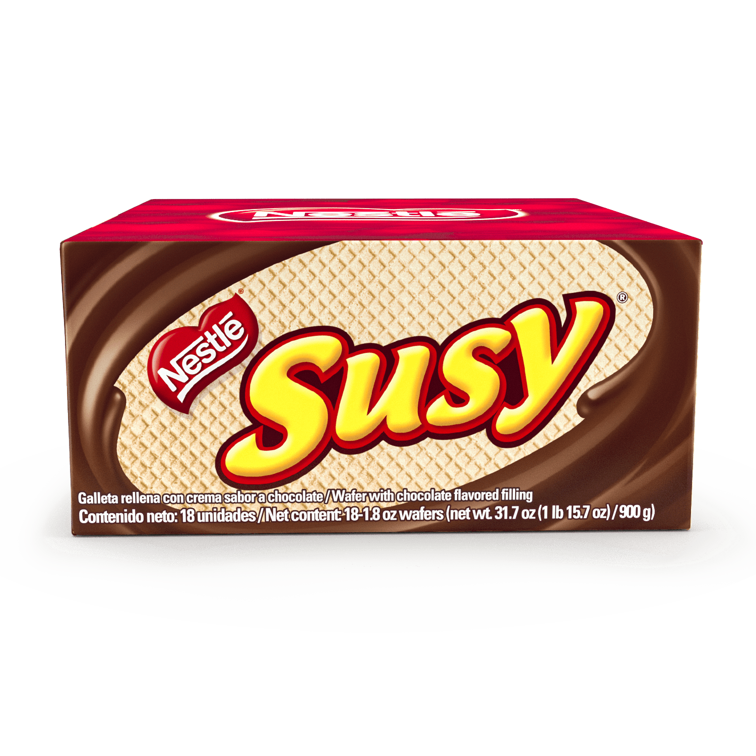 Nestle Susy Maxi Chocolate Wafer Cookies 18 Pack (50gr/1.76oz Each)