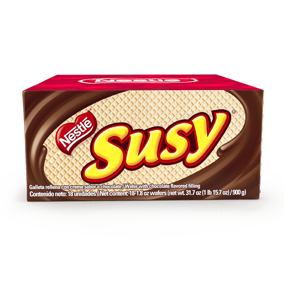 Nestle Susy Maxi Chocolate Wafer Cookies  18 Pack (50gr/1.76oz Each)