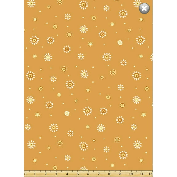 Susybee Whimsy Dots Pastel Orange 100% Cotton Fabric sold by the yard