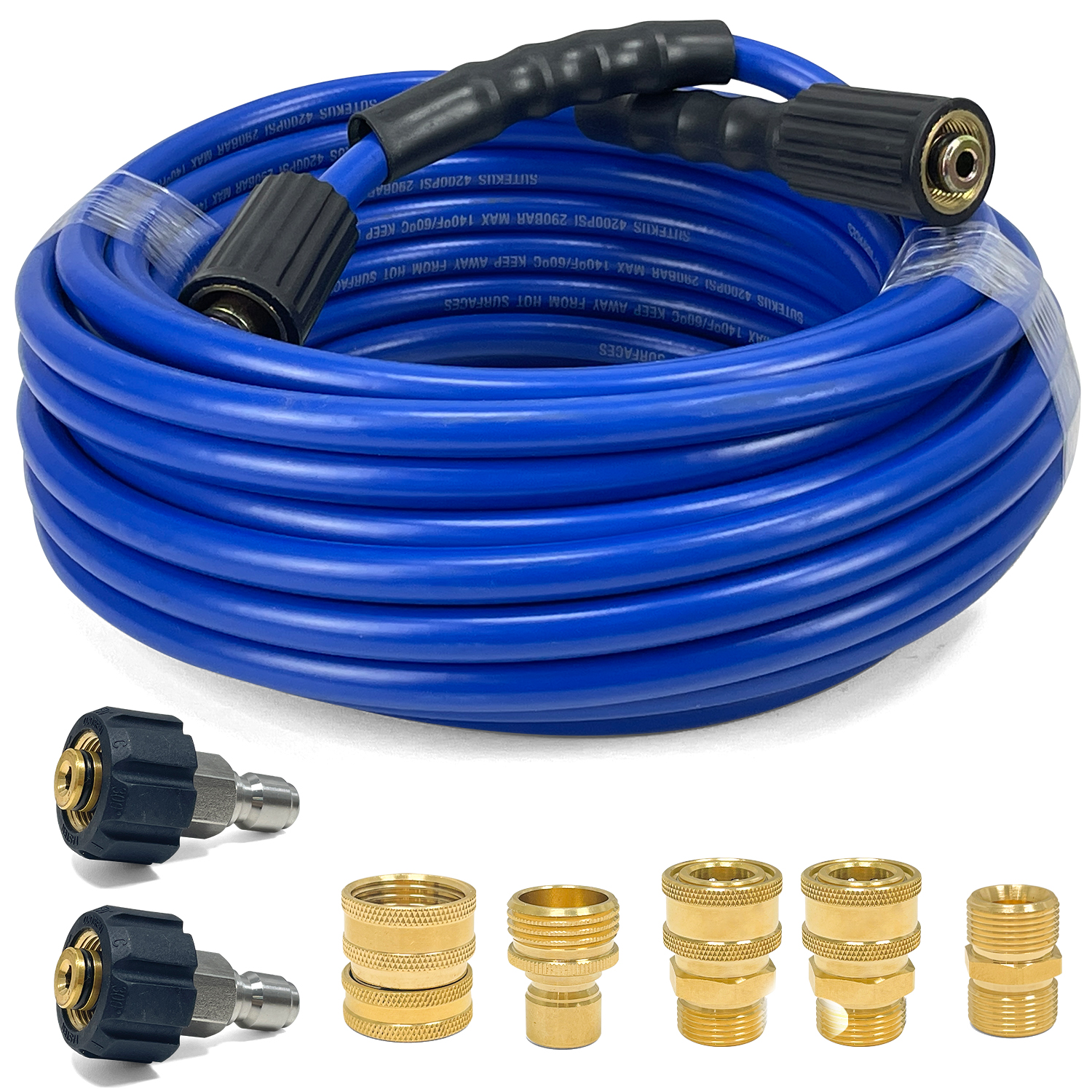 Sutekus 50FT Replacement Hose for Pressure Washer With Quick Connect