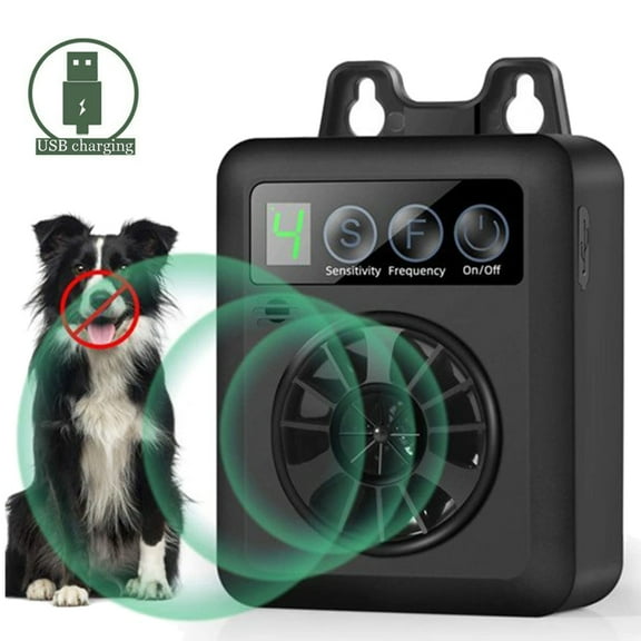 Suteng Digital Display Ultrasonic Bark Control Device with USB Cable, Black