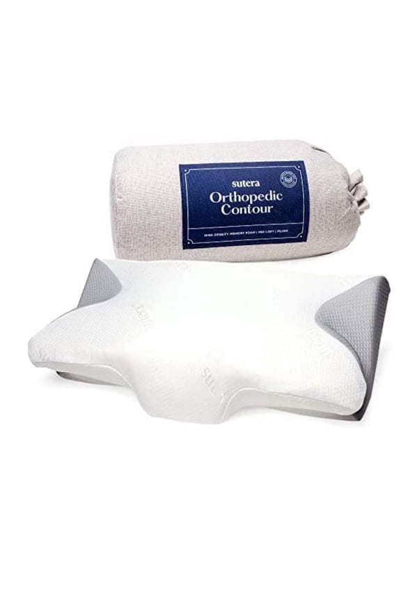 Contour Memory Foam Pillow for Sleeping, Orthopedic Neck Support