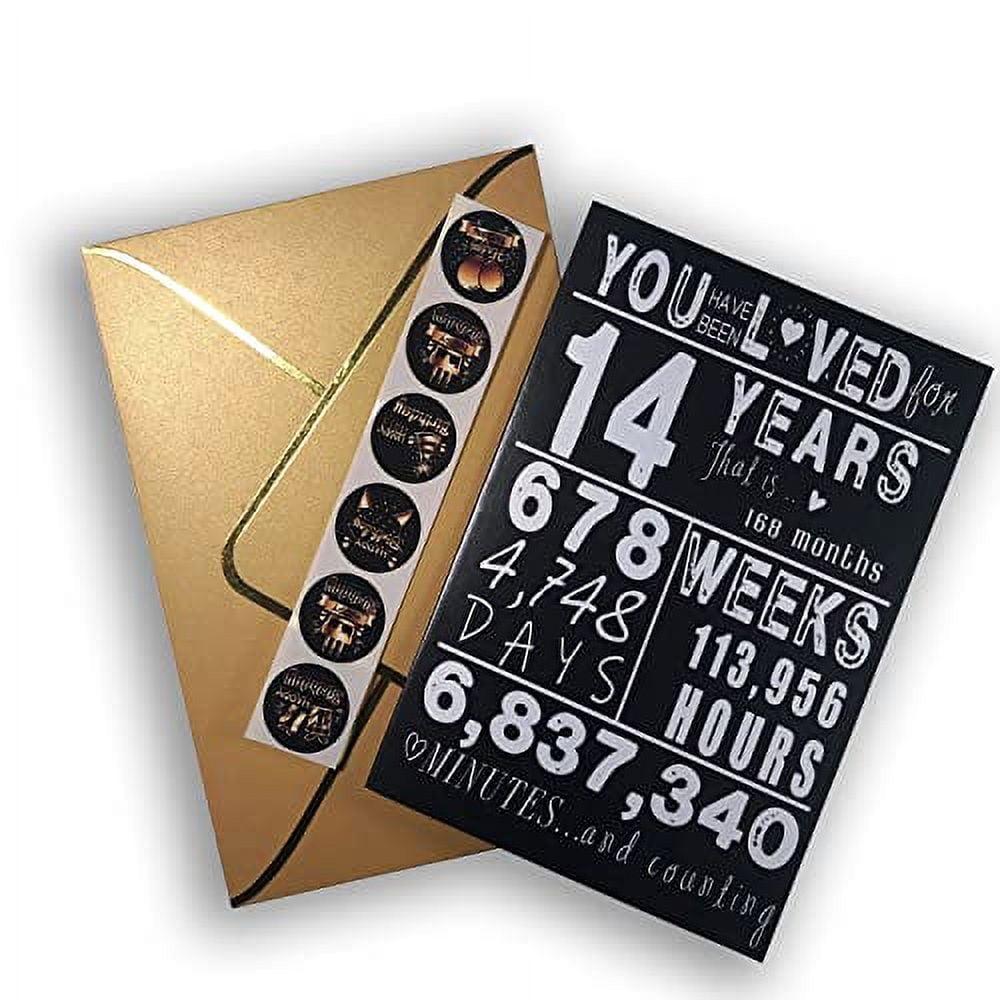 Sutjxc Cheers to 14th Birthday Card for Teen Girls Boy,Bday Gift 14 ...