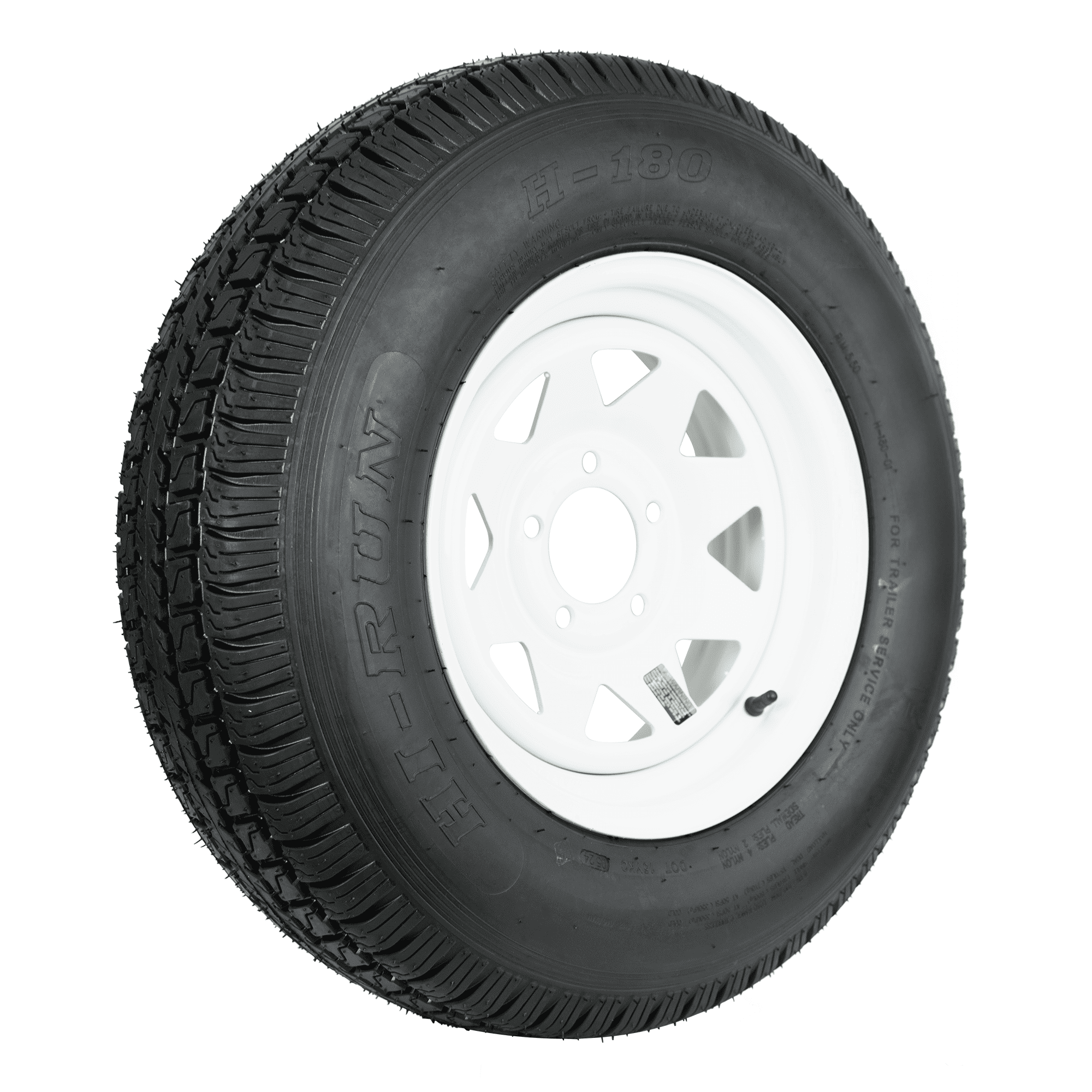Hi-Run H180 ST175/80D13 6PR C Trailer Tire & 13X4.5 5-4.5 White Wheel Assembly
