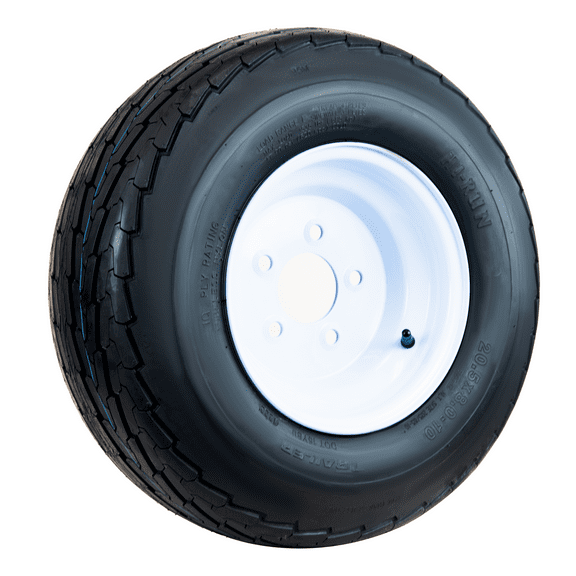 Hi-Run SU03 20.5/8-10 10PR TL Trailer Tire & 10x6 5-4.5 White Rim Assembly