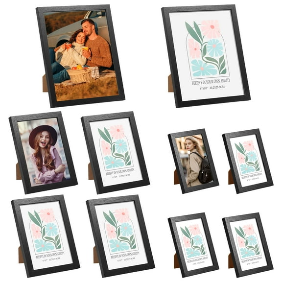 Sutowe 10 Pack Picture Frame Collage Wall Decor Kit Versatile Portable Gallery Frame Set Firm Photo Display Hanging Holder for Your Room