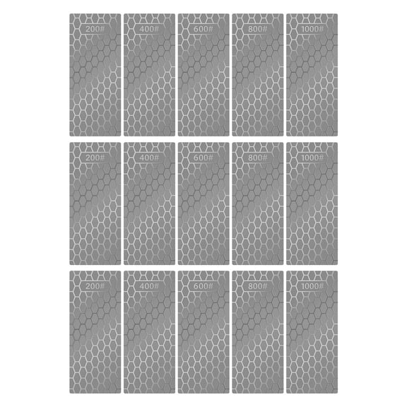 Tcwhniev 15 Pcs Diamond Sharpening Stones Efficient Diamond Sharpening Plates with Honeycomb Surface Non Slip Diamond Lapping Plate Knife Sharpener for Scissors Knives Tool Steel