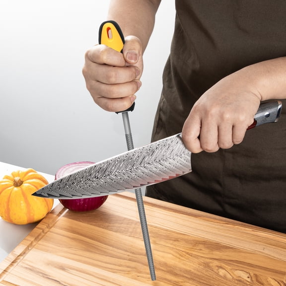 Tcwhniev 19Pcs Metal File Set Professional High Carbon Steel Files Includes Flat/Triangular/Half Round/Round Large and Needle Filing Tool for Wood Glass DIY Project