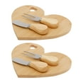 thumbnail image 1 of Sutowe 2 Sets Bamboo Heart Style Chopping Board Multipurpose Mini Heart Shape Cheese Board for Wedding Birthday Baby Shower, 1 of 8