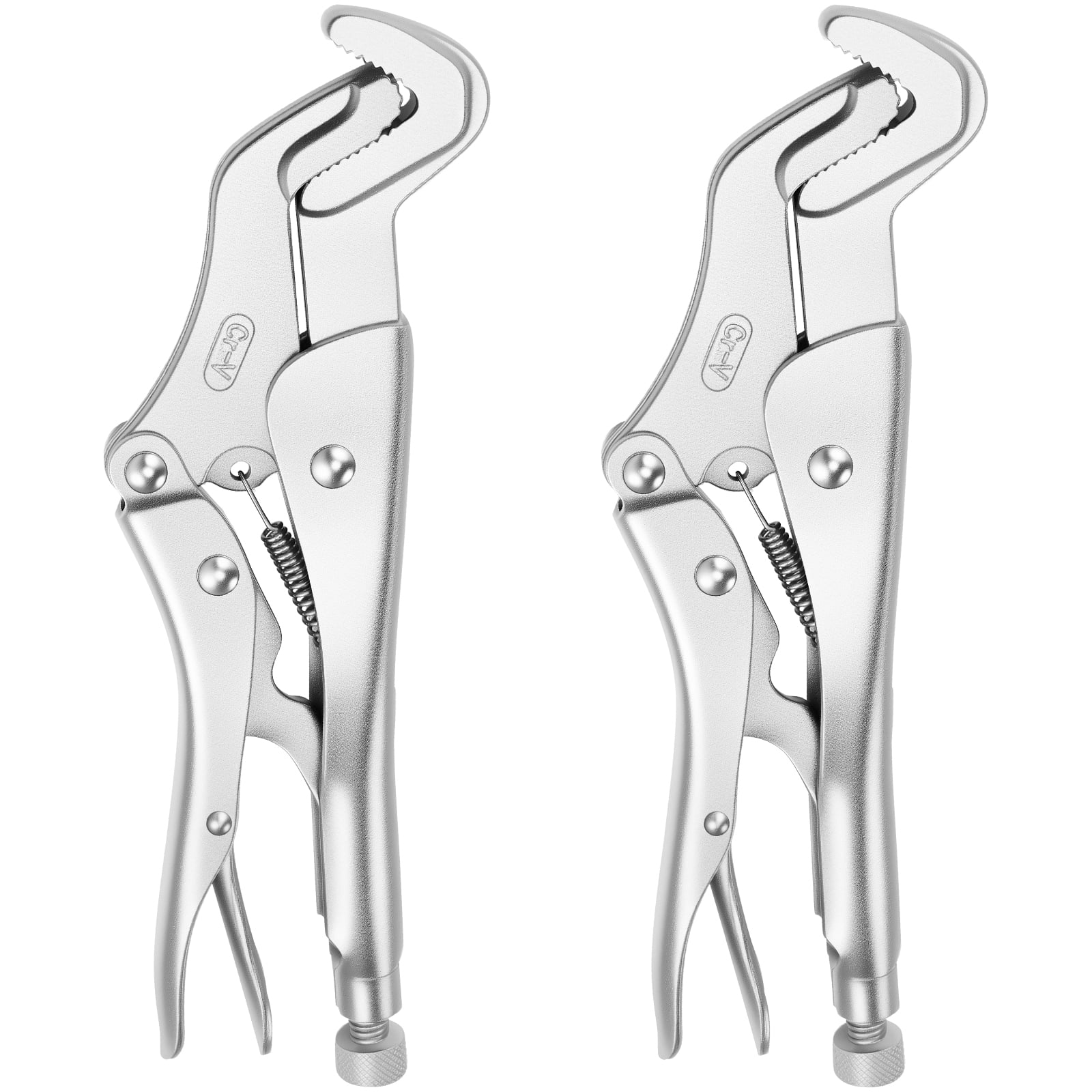 Sutowe 2Pcs 8 Inch Parrot Nose Pliers Hand Tool 6 to 32mm Adjustable Carbon Steel Curved Jaw Locking Pliers for Woodworking