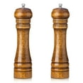 thumbnail image 1 of Xiyztok 2Pcs Salt and Pepper Grinder Set,8inch Adjustable Coarseness Pepper Mill Grinder Refillable Wood Salt Ceramic Grinding Mechanism for Seasonings Spices, 1 of 9