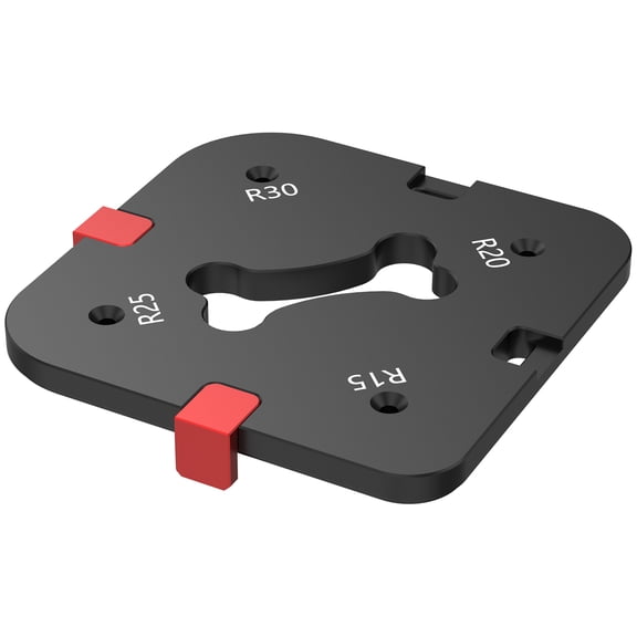 Sutowe 4 in 1 Radius Jig Router Template Aluminium Alloy Round Corner Radius Templates Efficient Corner Rounding Guide for DIY