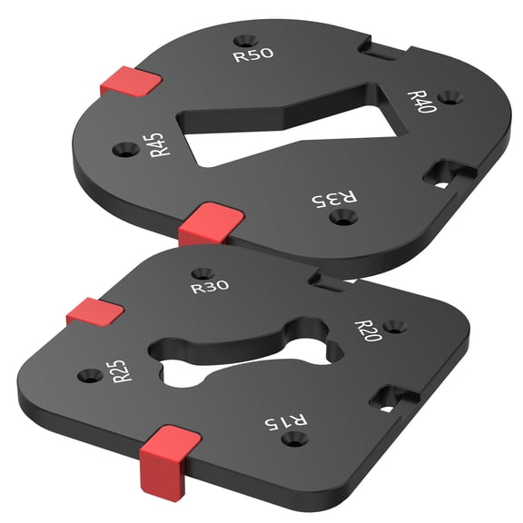 Sutowe 4 in 1 Radius Jig Router Template Aluminium Alloy Round Corner Radius Templates Efficient Corner Rounding Guide for DIY