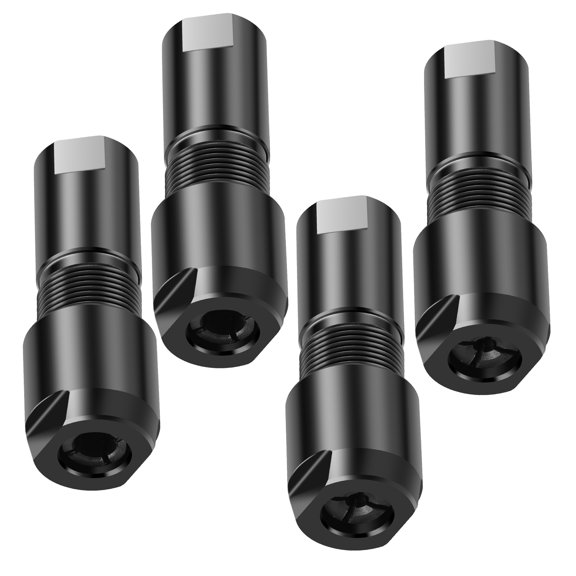 Sutowe 4Pcs Angle to Straight Grinder Adapter 3 mm and 6 mm Carbon Steel 100 Type Angle to Straight Grinder Conversion Head Chuck Drill Bit Connecting Fitting for Drilling Polishing