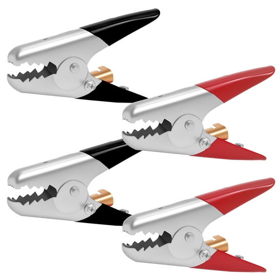 Sutowe 4Pcs Jumper Cable Clamp 6inch 600A Heavy Duty Insulated Battery Charger Clamp Copper Battery Alligator Clip for Car Boats